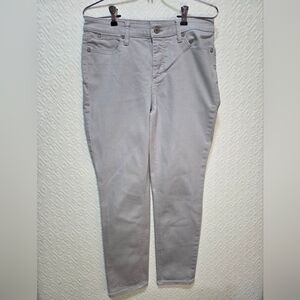 Women's Talbots Flawless Five Pocket Jeans; Size 6 Slim Ankle Design, Light Gray